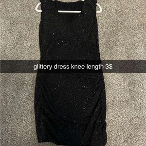 Elegant Black Glitter Dress